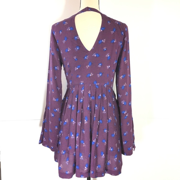 NWOT Free People Tegan Printed Mini Dress - Picture 3 of 6